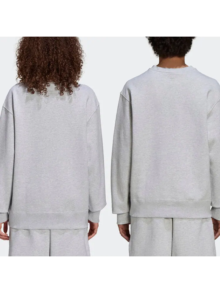 Худи adidas x Pharrell Sports Basic Sweatshirt 'Light Hemp Grey' — изображение 4 из 5, серый