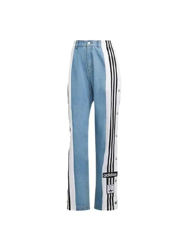 Брюки denim adibreak pants 'blue white' Adidas — изображение 1 из 3, синий/белый
