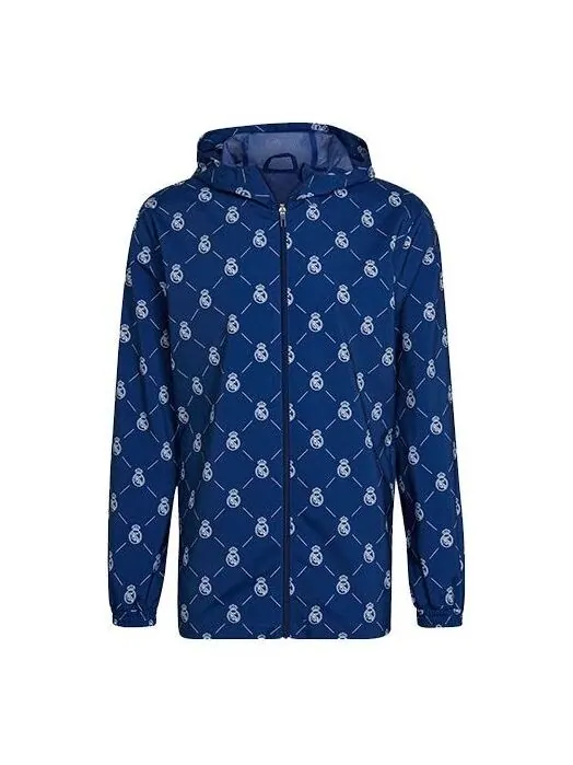 Куртка adidas Soccer/Football Sports Hooded Jacket Real Madrid Blue — изображение 1 из 4, мульти