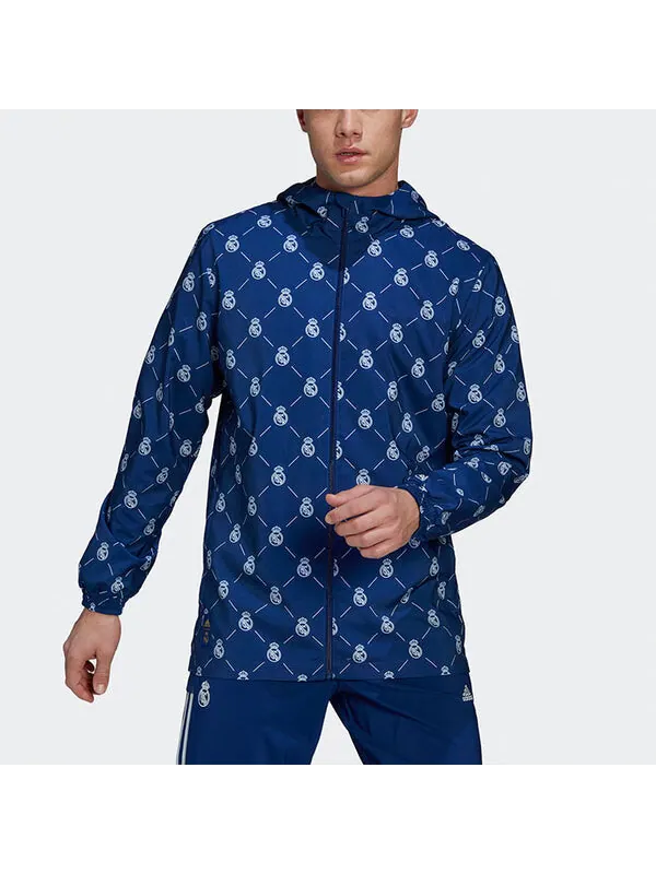Куртка adidas Soccer/Football Sports Hooded Jacket Real Madrid Blue — изображение 4 из 4, мульти