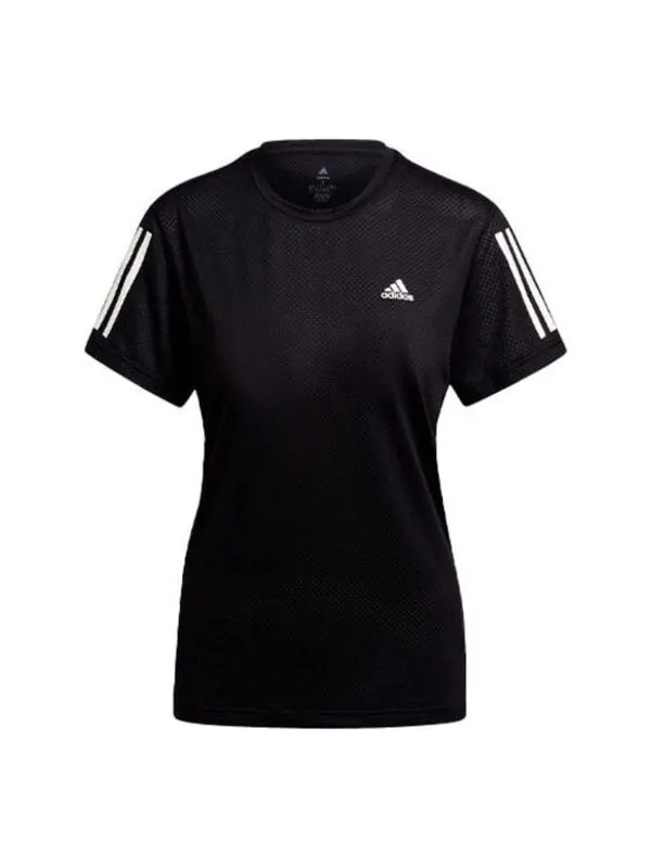 Футболка own the run cooler t-shirt 'black' Adidas — изображение 1 из 3, черный