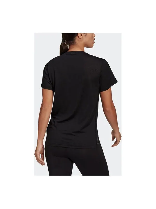 Футболка own the run cooler t-shirt 'black' Adidas — изображение 3 из 3, черный
