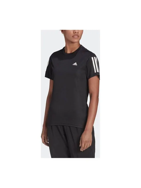Футболка own the run t-shirt 'black' Adidas — изображение 2 из 3, черный