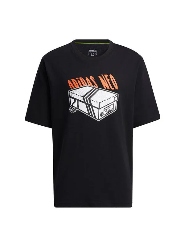 Футболка neo m brlv tee1 повседневные спортивные дышащие с коротким рукавом Adidas — изображение 1 из 4, черный