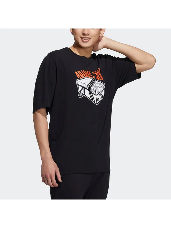 Футболка neo m brlv tee1 повседневные спортивные дышащие с коротким рукавом Adidas — изображение 4 из 4, черный