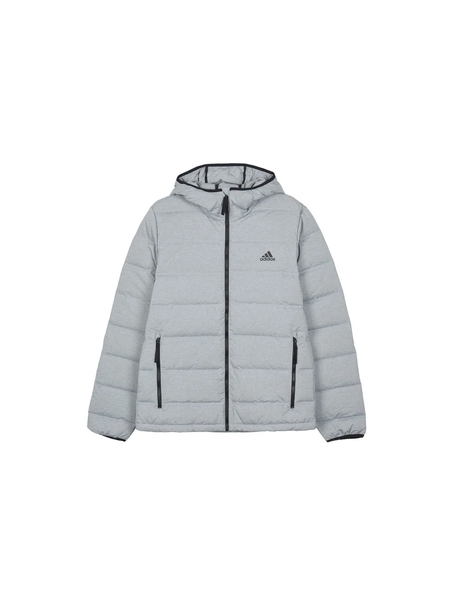 Мужская куртка-пуховик Adidas Helionic — изображение 1 из 2, серебристый серый