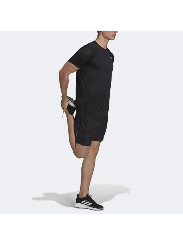 Футболка adidas Solid Color Logo Round Neck Short Sleeve Black — изображение 2 из 4, мульти