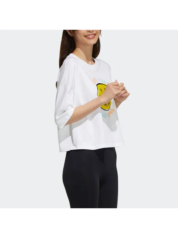 Футболка neo csmy tee1 спортивные с коротким рукавом Adidas — изображение 4 из 4, белый