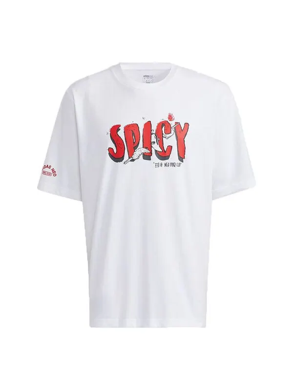 Футболка neo m may love tee subject printing loose sports short sleeve white Adidas — изображение 1 из 4, белый