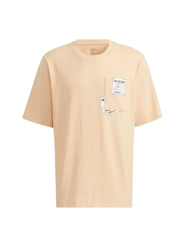 Футболка neo m bqfd tee 3 pocket round collar male yellow Adidas — изображение 1 из 4, желтый