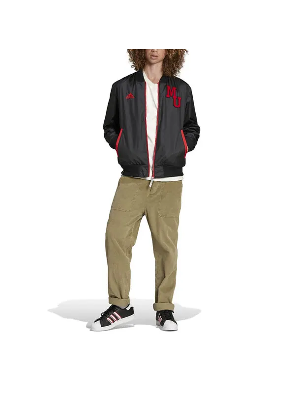 Куртка adidas limited Manchester United Soccer/Football logo Sports Jacket Black — изображение 4 из 4, черный