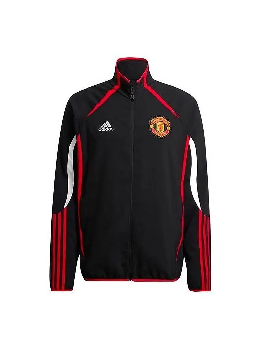 Куртка adidas Logo Stand Collar Stripe Long Sleeves Jacket Black — изображение 1 из 4, мульти