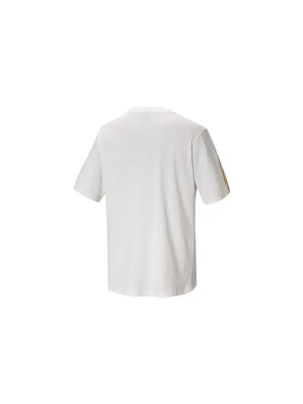 Футболка neo u pd tee2 gradient stripe alphabet printing knit sports short sleeve white Adidas — изображение 2 из 2, белый