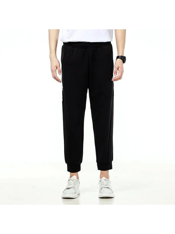 Спортивные штаны adidas Running Training Breathable Bundle Feet Sports Pants Black — изображение 3 из 4, черный