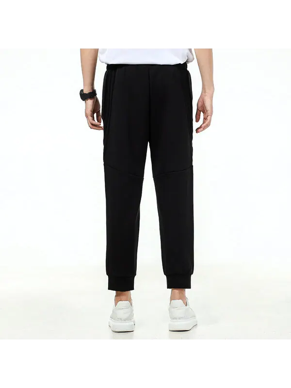 Спортивные штаны adidas Running Training Breathable Bundle Feet Sports Pants Black — изображение 4 из 4, черный