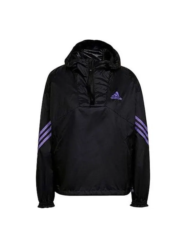 Куртка обратно в спорт wind.rdy анорак куртка Adidas — изображение 1 из 3, черный/фиолетовый