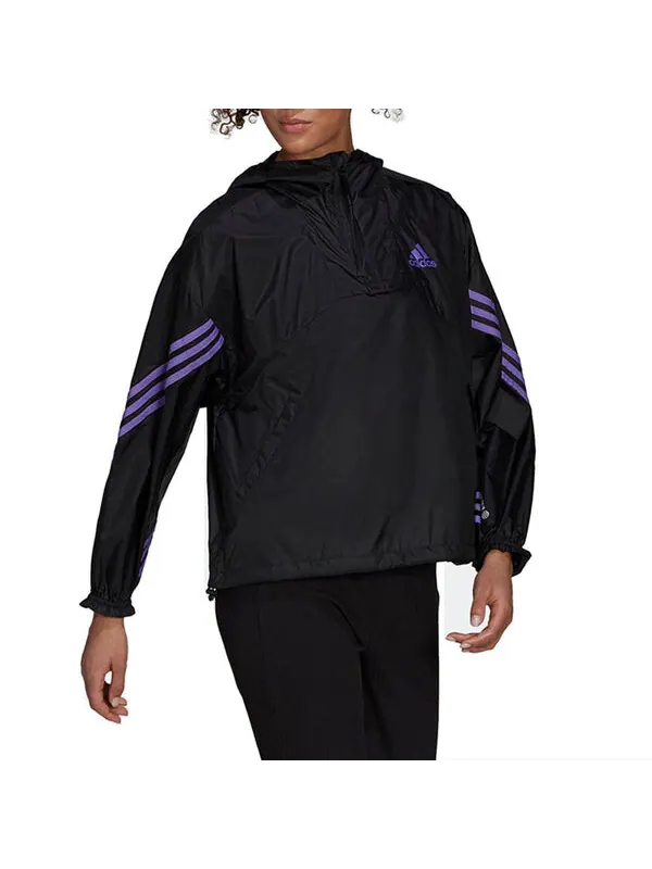 Куртка обратно в спорт wind.rdy анорак куртка Adidas — изображение 2 из 3, черный/фиолетовый
