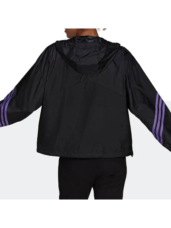Куртка обратно в спорт wind.rdy анорак куртка Adidas — изображение 3 из 3, черный/фиолетовый