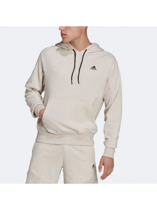 Толстовка Men's adidas Botandye Logo Micro Mark Solid Color Hooded Casual Pullover Gray — изображение 2 из 4, мульти