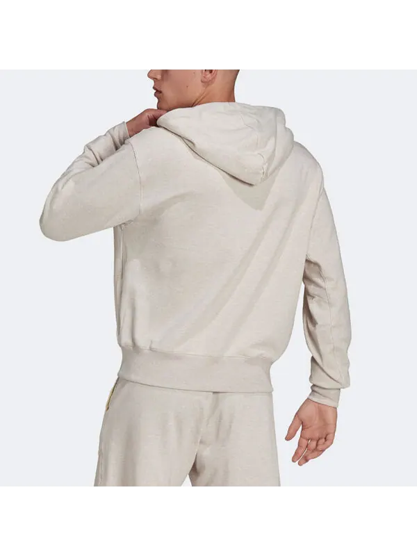 Толстовка Men's adidas Botandye Logo Micro Mark Solid Color Hooded Casual Pullover Gray — изображение 3 из 4, мульти