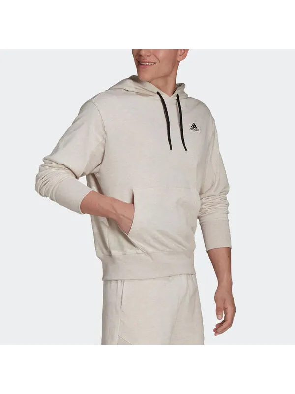 Толстовка Men's adidas Botandye Logo Micro Mark Solid Color Hooded Casual Pullover Gray — изображение 4 из 4, мульти
