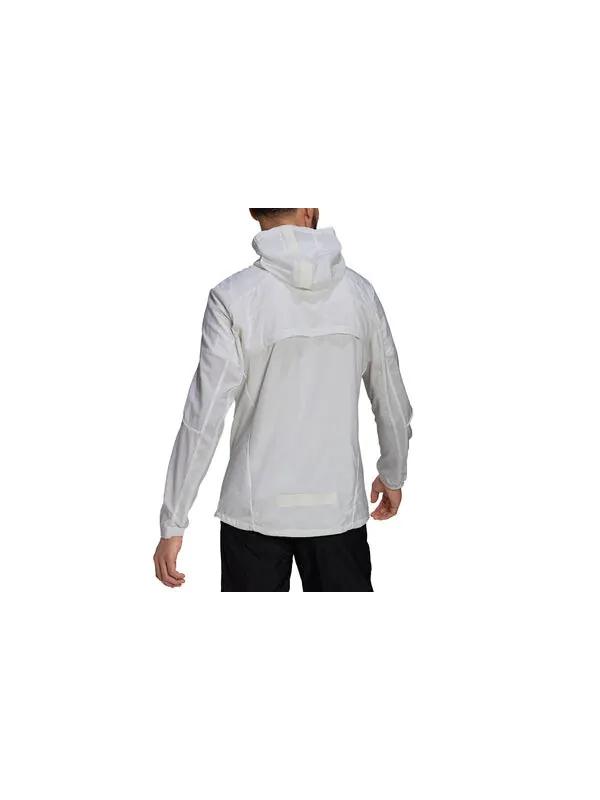 Куртка adidas Marathon Jkt Running Sports Hooded Jacket For Men White — изображение 2 из 3, белый