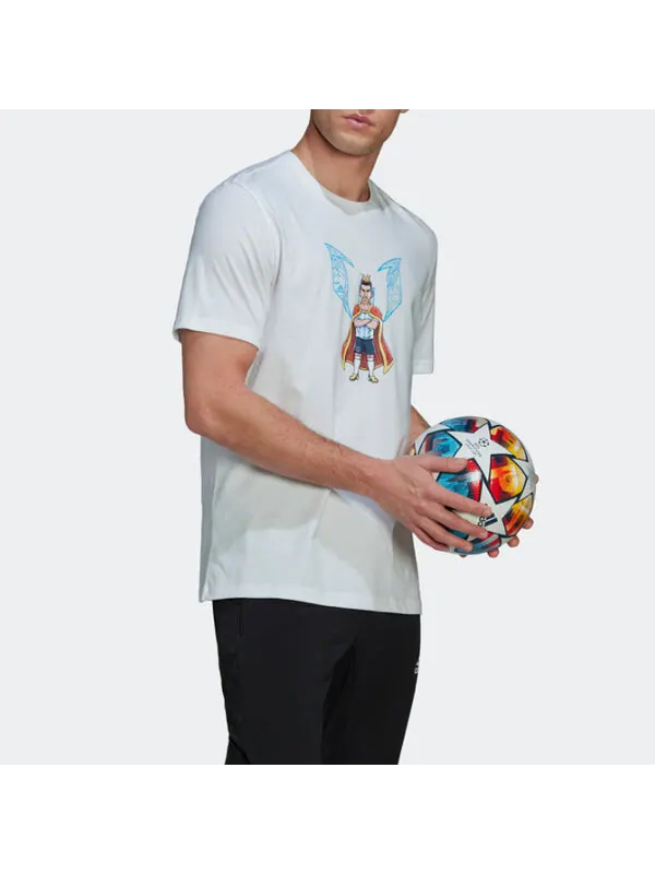 Футболка Men's adidas MESSI 3K G T Series Soccer/Football Sports Round Neck Short Sleeve White — изображение 4 из 4, мульти