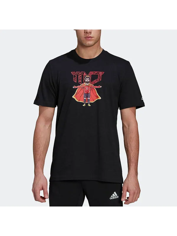 Футболка Men's adidas Cartoon Character Printing Round Neck Short Sleeve Black T-Shirt — изображение 2 из 3, мульти