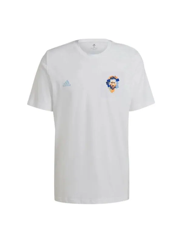 Футболка adidas Printing Round Neck Pullover Sports Short Sleeve White — изображение 1 из 4, мульти