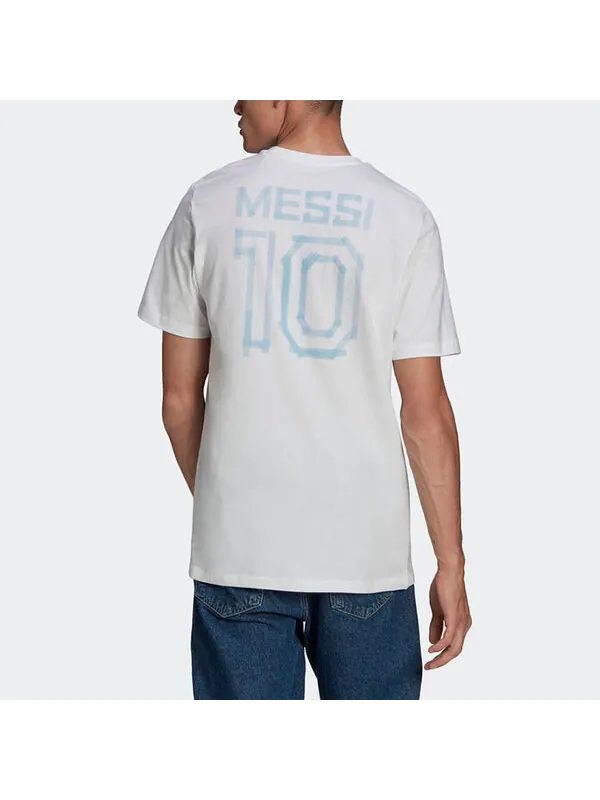 Футболка adidas Printing Round Neck Pullover Sports Short Sleeve White — изображение 3 из 4, мульти