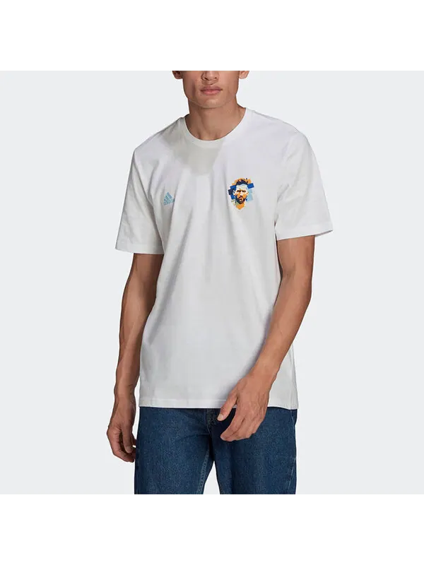 Футболка adidas Printing Round Neck Pullover Sports Short Sleeve White — изображение 4 из 4, мульти