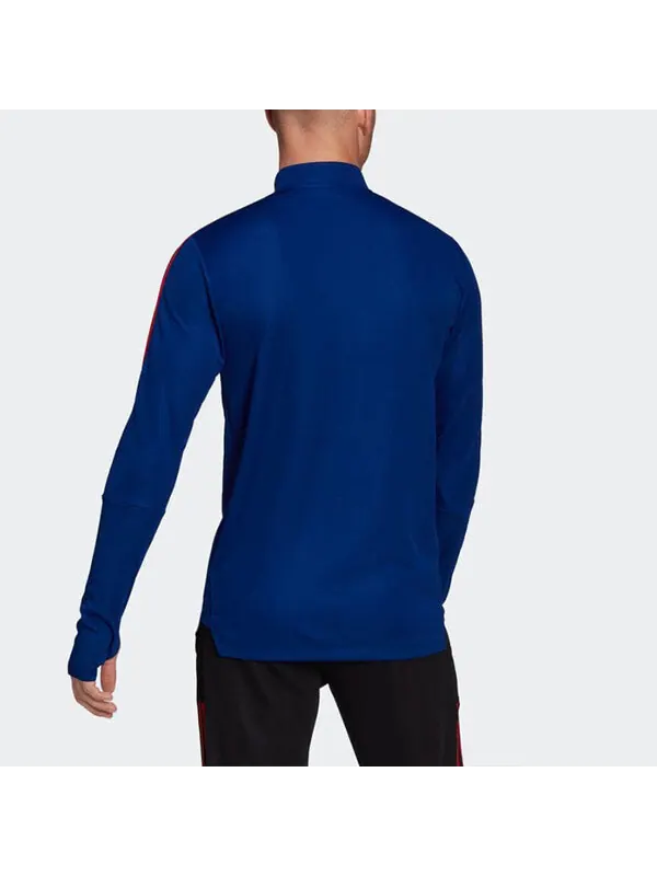 Куртка adidas Stripe Half Zipper Logo Solid Color Jacket Blue — изображение 3 из 4, мульти