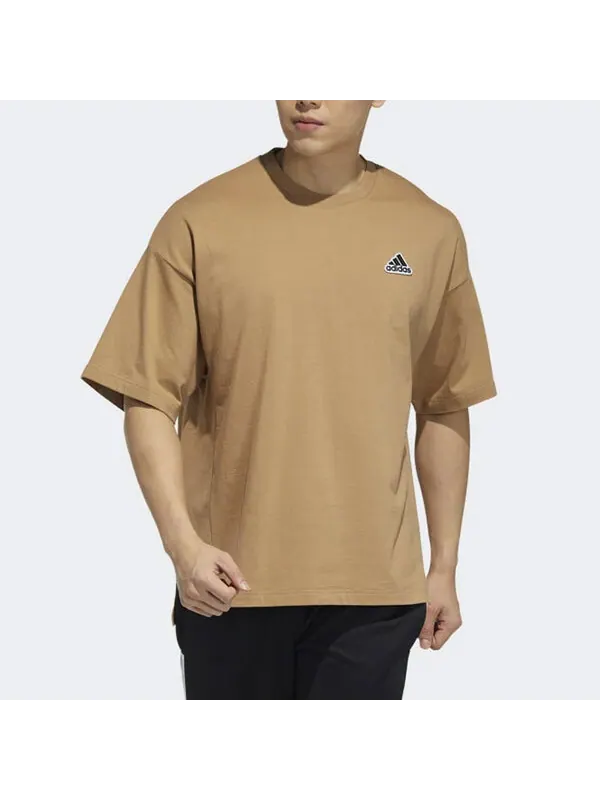 Футболка men's casual sports stylish short sleeve yellow t-shirt Adidas — изображение 2 из 4, желтый