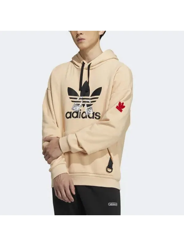 Толстовка originals vday uni sports printing logo pattern yellow Adidas — изображение 3 из 4, желтый