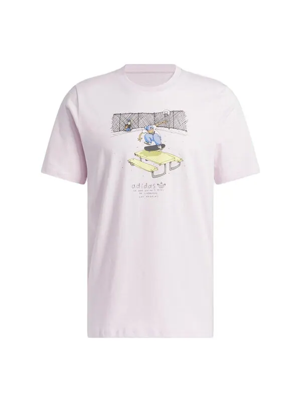 Футболка Adidas originals Henry Jones Los Angeles T-shirt 'Almost Pink' — изображение 1 из 1, розовый/мульти
