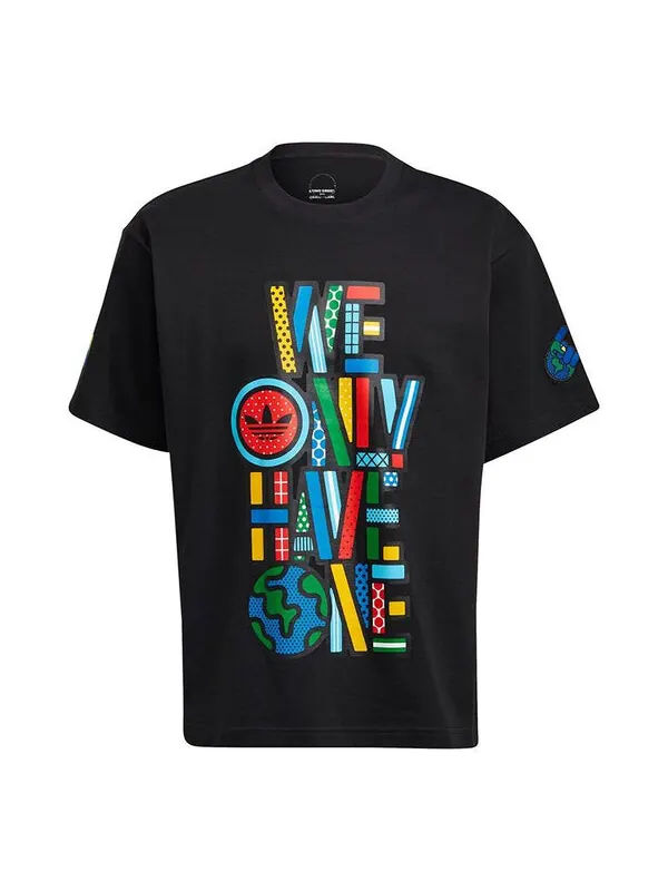 Футболка originals artist tee ss colours letter printing causual sports male black Adidas — изображение 1 из 2, черный