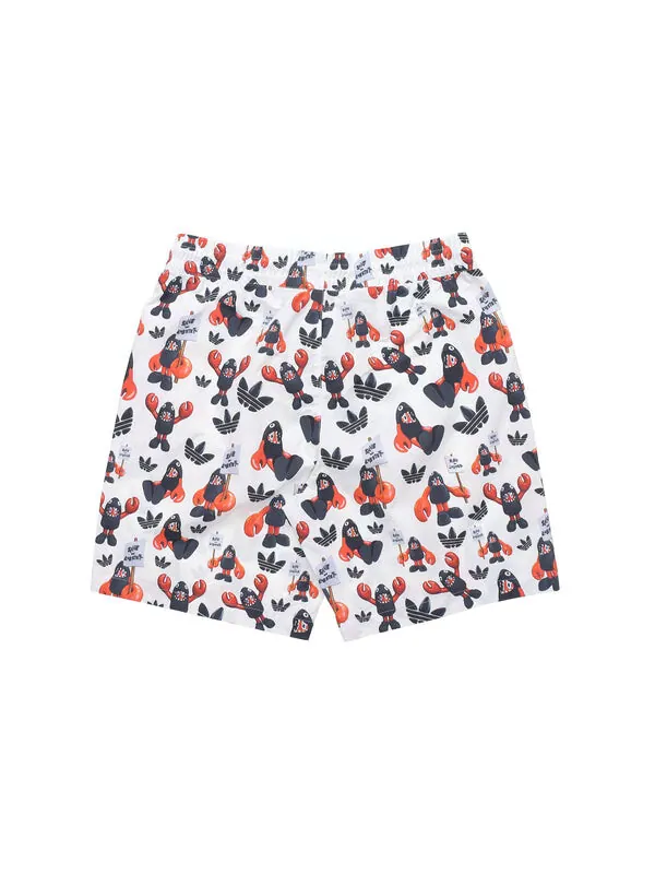 Шорты originals artist shorts dragon printing sports breathable white Adidas — изображение 2 из 4, белый