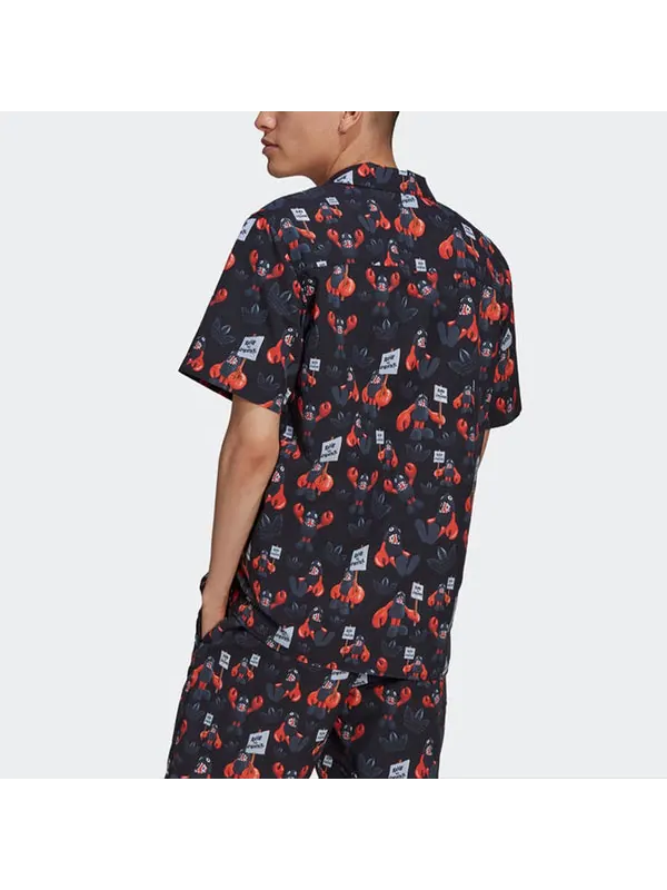 Рубашка originals short sleeve t-shirt men's black Adidas — изображение 4 из 4, черный