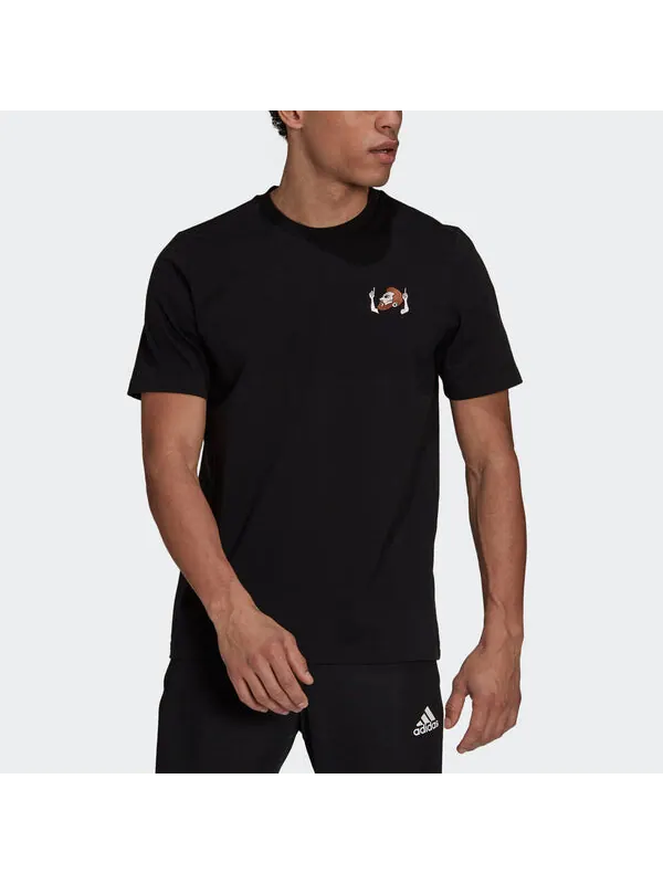 Футболка messi icon emb soccer/football sports short sleeve black Adidas — изображение 2 из 4, черный