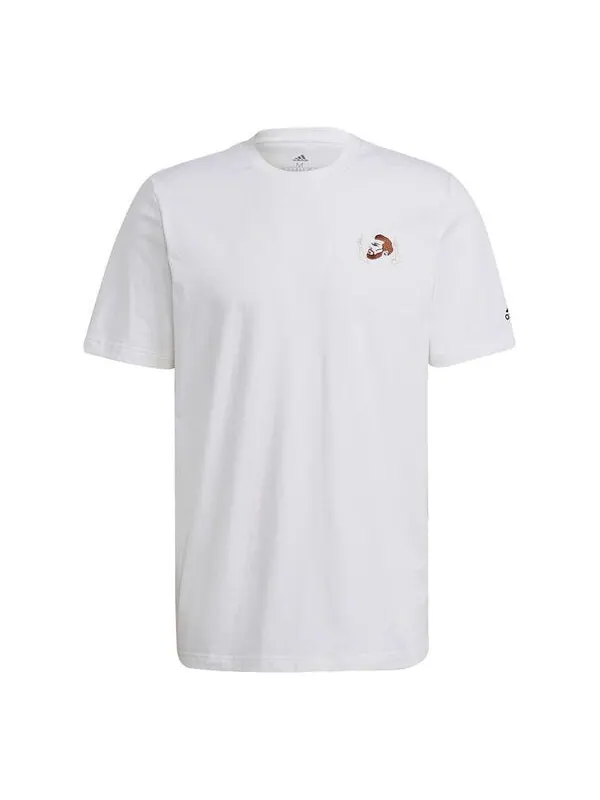 Футболка messi icon emb soccer/football casual sports short sleeve white Adidas — изображение 1 из 4, белый