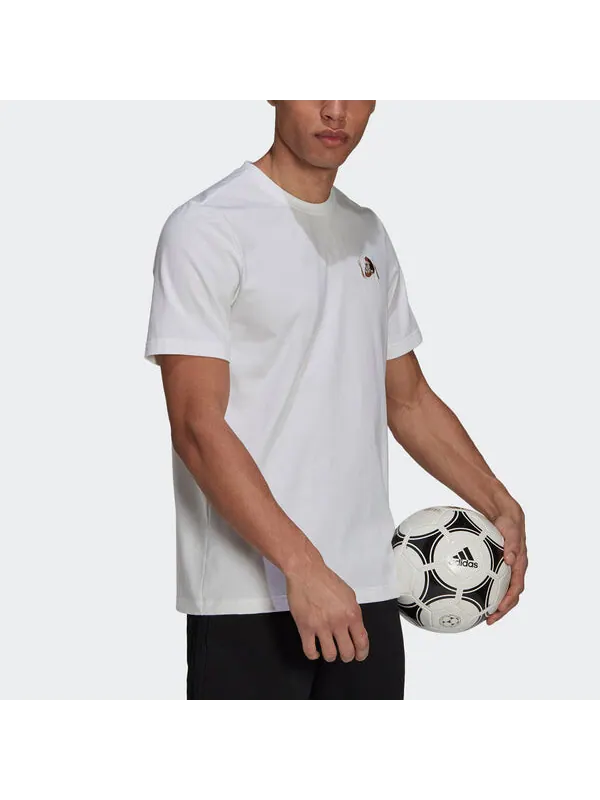 Футболка messi icon emb soccer/football casual sports short sleeve white Adidas — изображение 4 из 4, белый