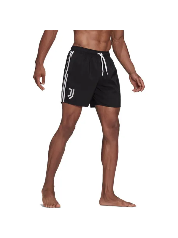 Шорты men's swim athleisure casual sports beach stripe shorts black Adidas — изображение 2 из 4, мульти