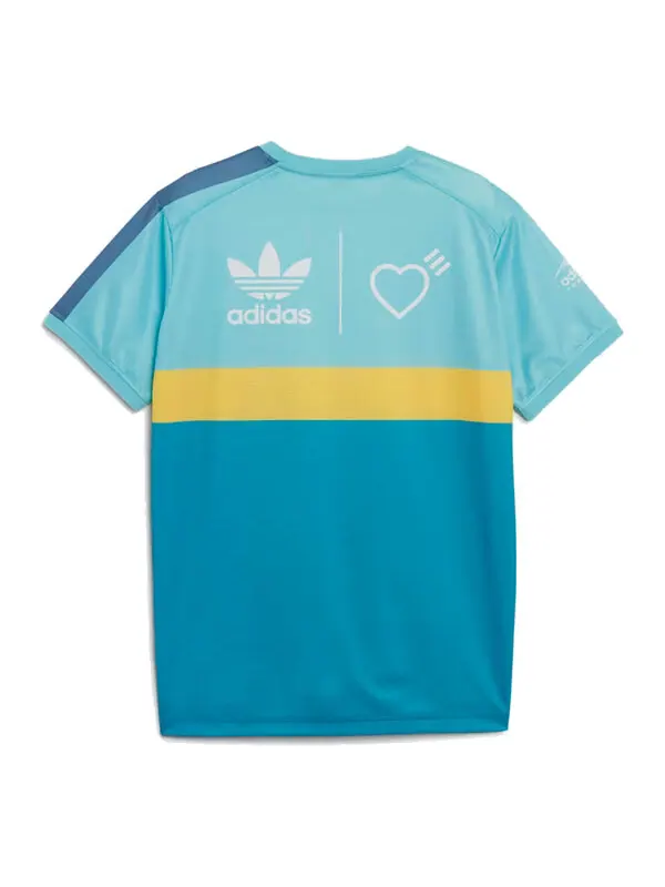 Футболка с рисунком, созданным человеком Adidas — изображение 2 из 4, синий