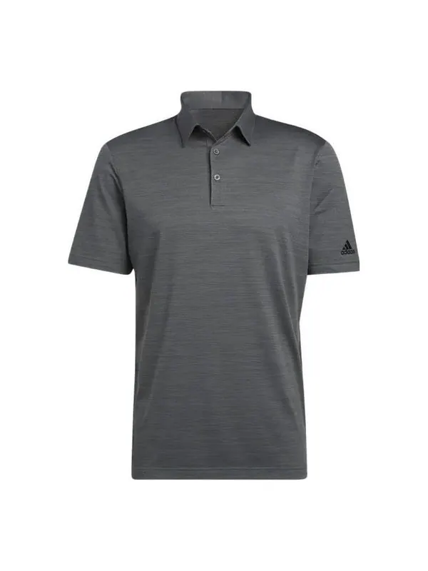 Футболка Men's adidas Solid Color Logo Micro Mark Golf Sports Short Sleeve Dark Grey Polo Shirt — изображение 1 из 4, мульти