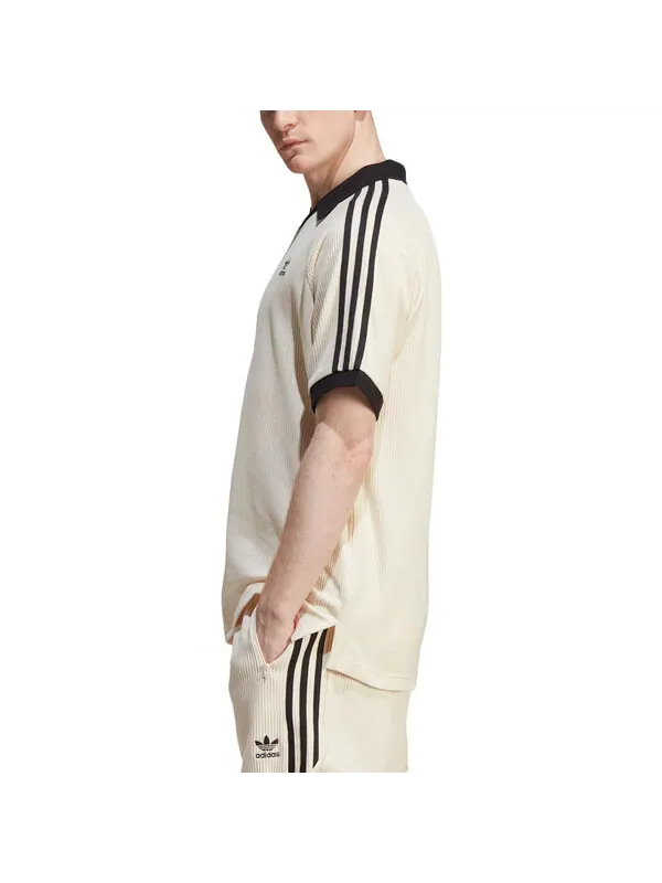 Рубашка поло оригиналы adicolor классика вафельная рубашка поло Adidas — изображение 4 из 4, белый