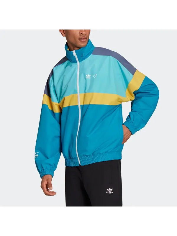 Куртка-Ветровка из искусственного меха Adidas — изображение 3 из 4, голубой