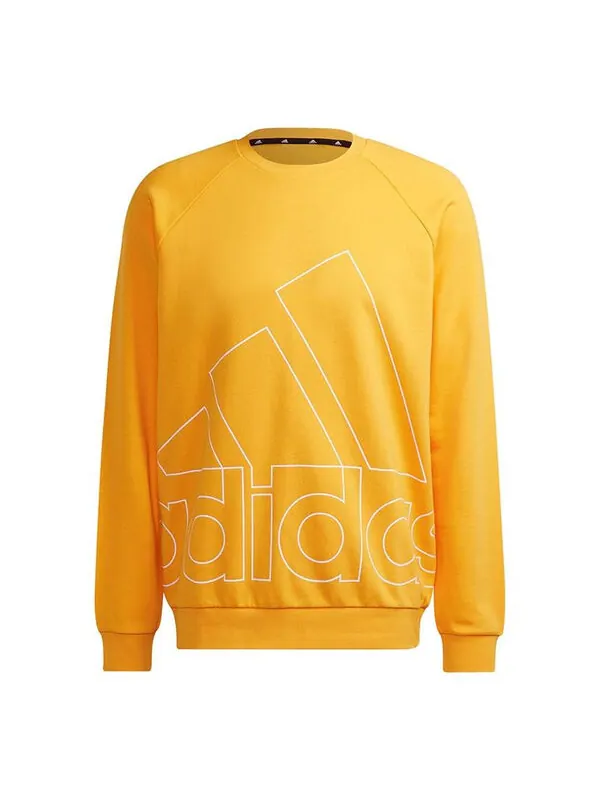 Толстовка Men's adidas Big Lo Swt Ft Logo Printing Casual Sports Round Neck Yellow — изображение 1 из 4, желтый