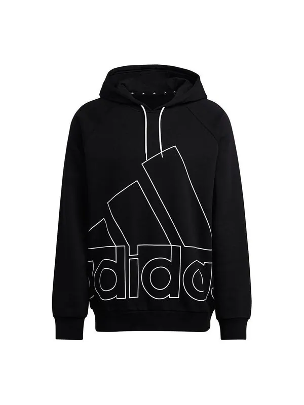 Толстовка Men's adidas Big Lo Hd Fl Logo Printing Pullover Sports Black — изображение 1 из 4, черный