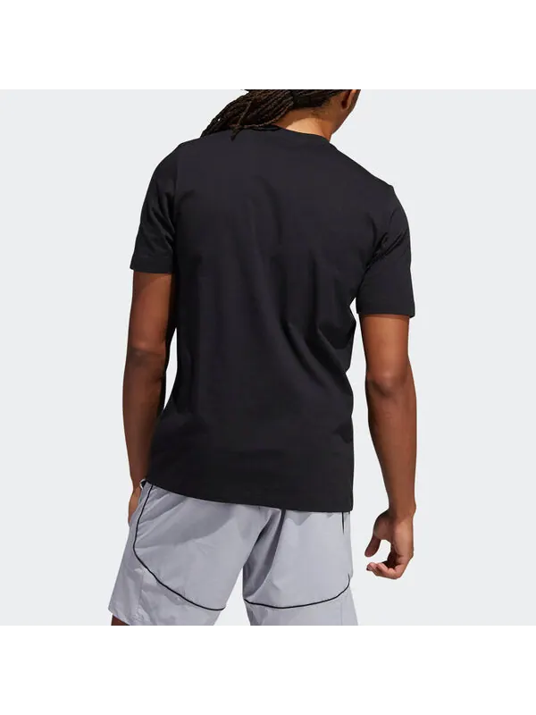Футболка china s1 tee casual basketball sports breathable short sleeve black Adidas — изображение 3 из 4, черный