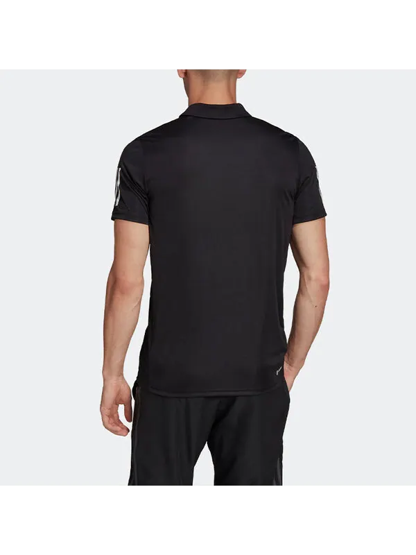 Футболка adidas Solid Color Logo Tennis Sports Short Sleeve Polo Shirt Black — изображение 3 из 4, мульти